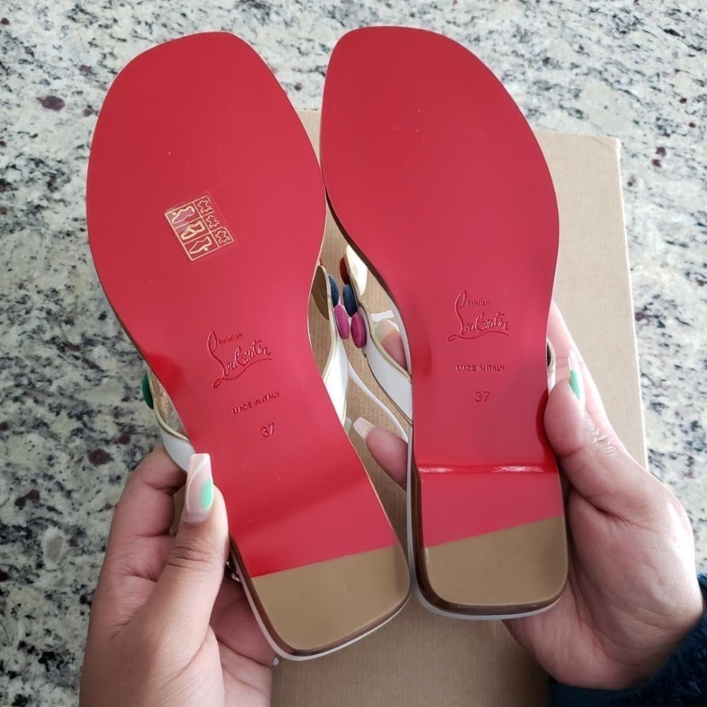 New Christian Louboutin Smarta Slide Sandal size 37 - Picture 10 of 12